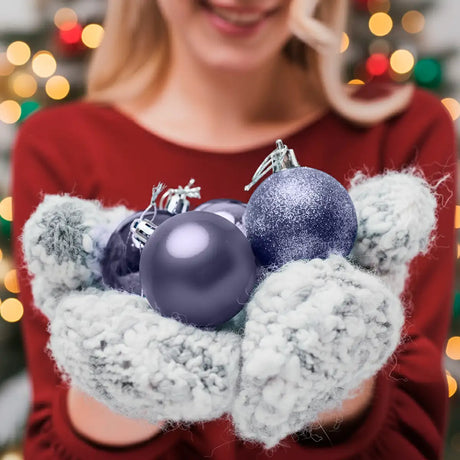 Set de Esferas Navideñas, Color Plata, 4 pzas