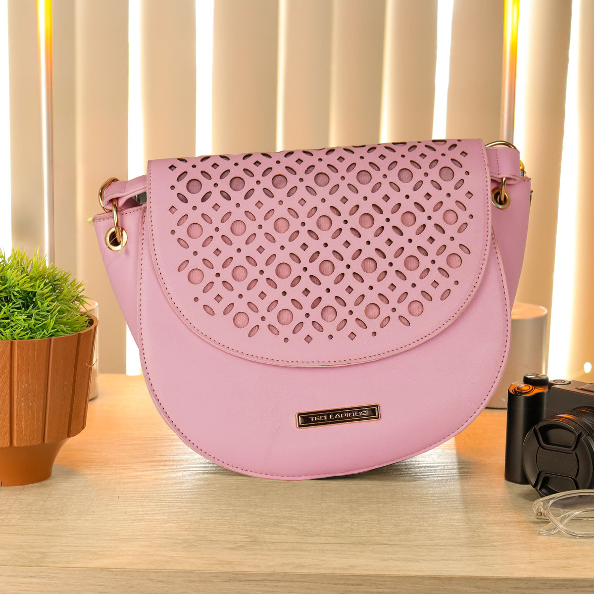 Bolso, Ted Lapidus, Color Rosa Pastel