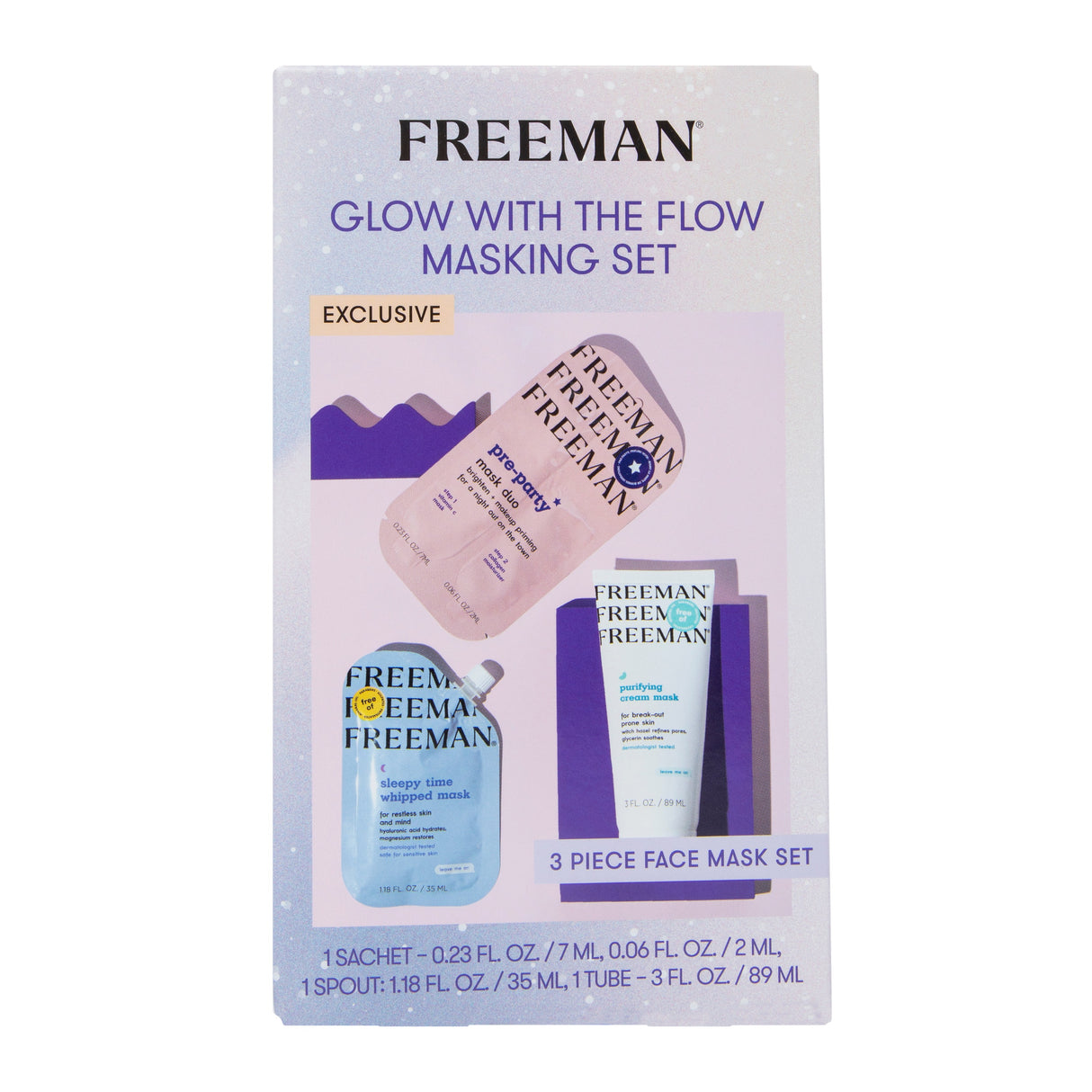 Kit de Mascarillas, 3 pzas, Freeman