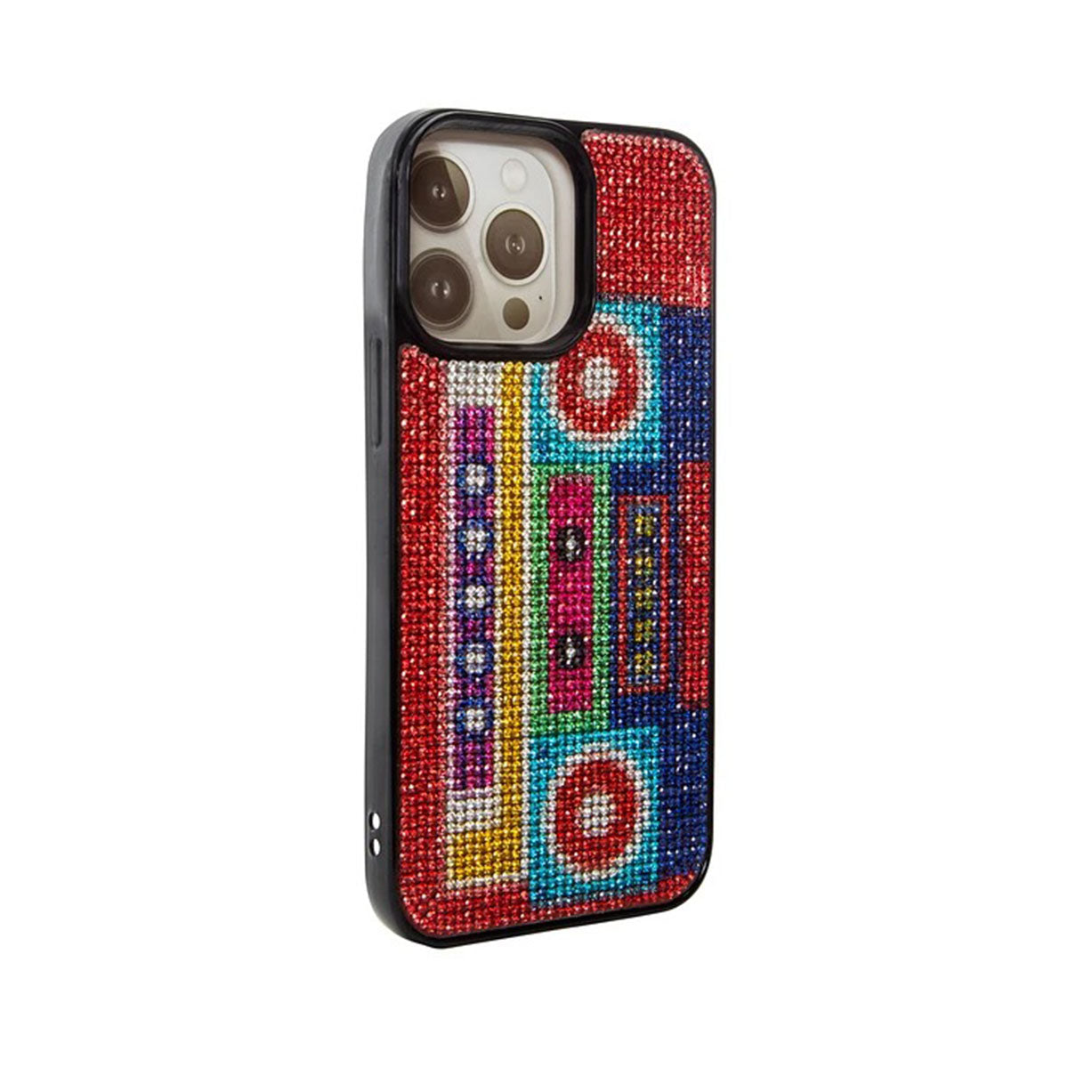 Funda Bling para iPhone, Diseño Radiocasete