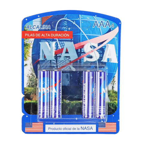 Pilas AAA Alcalina, NASA, 4 pzas