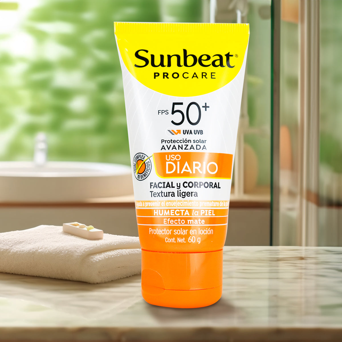Bloqueador Solar SUNBEAT FPS 50+ Uso Diario, 60 g