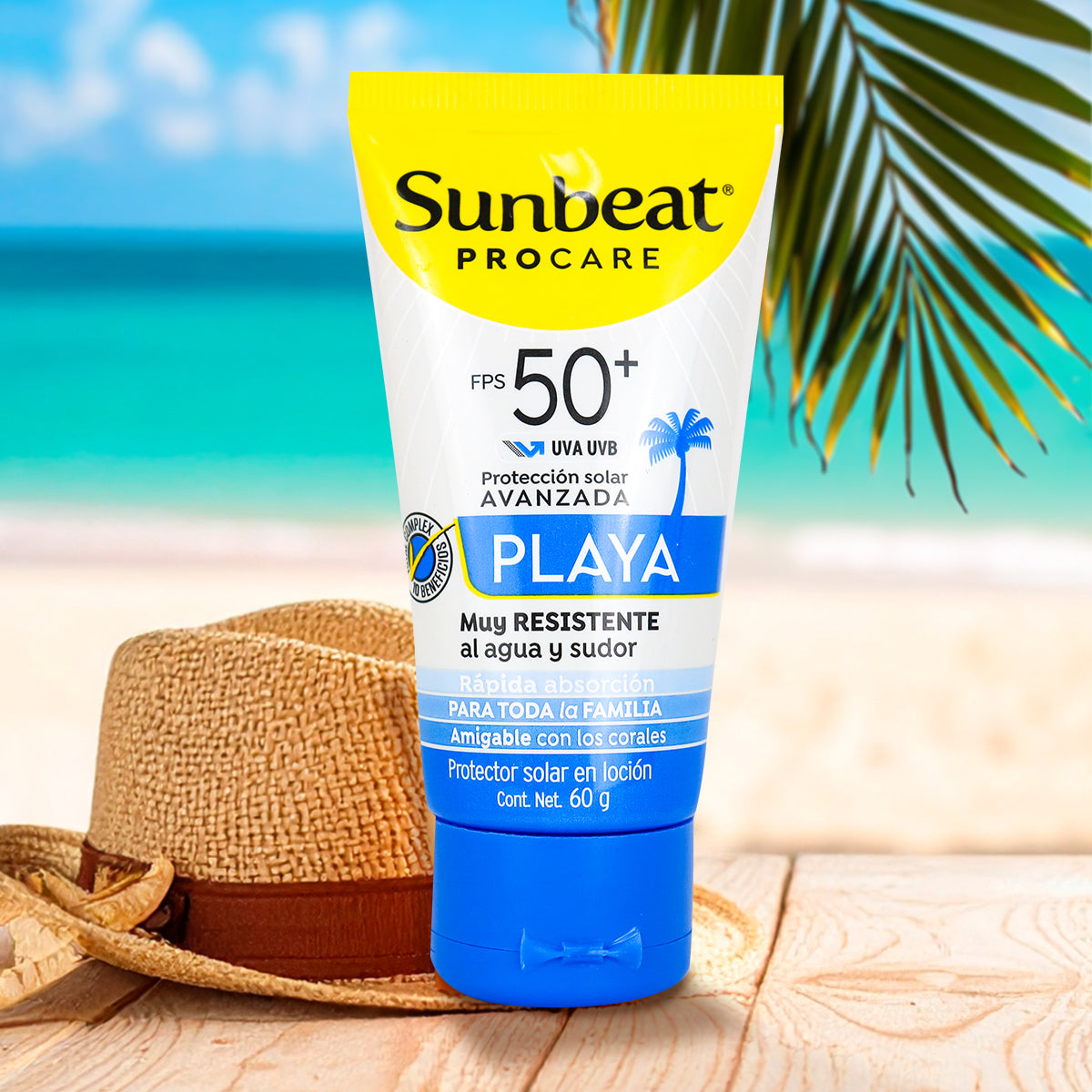 Bloqueador Solar SUNBEAT FPS 50+ Playa, 60 g