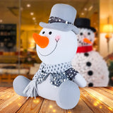 Snowman de Peluche, 40 cm, Color Plata