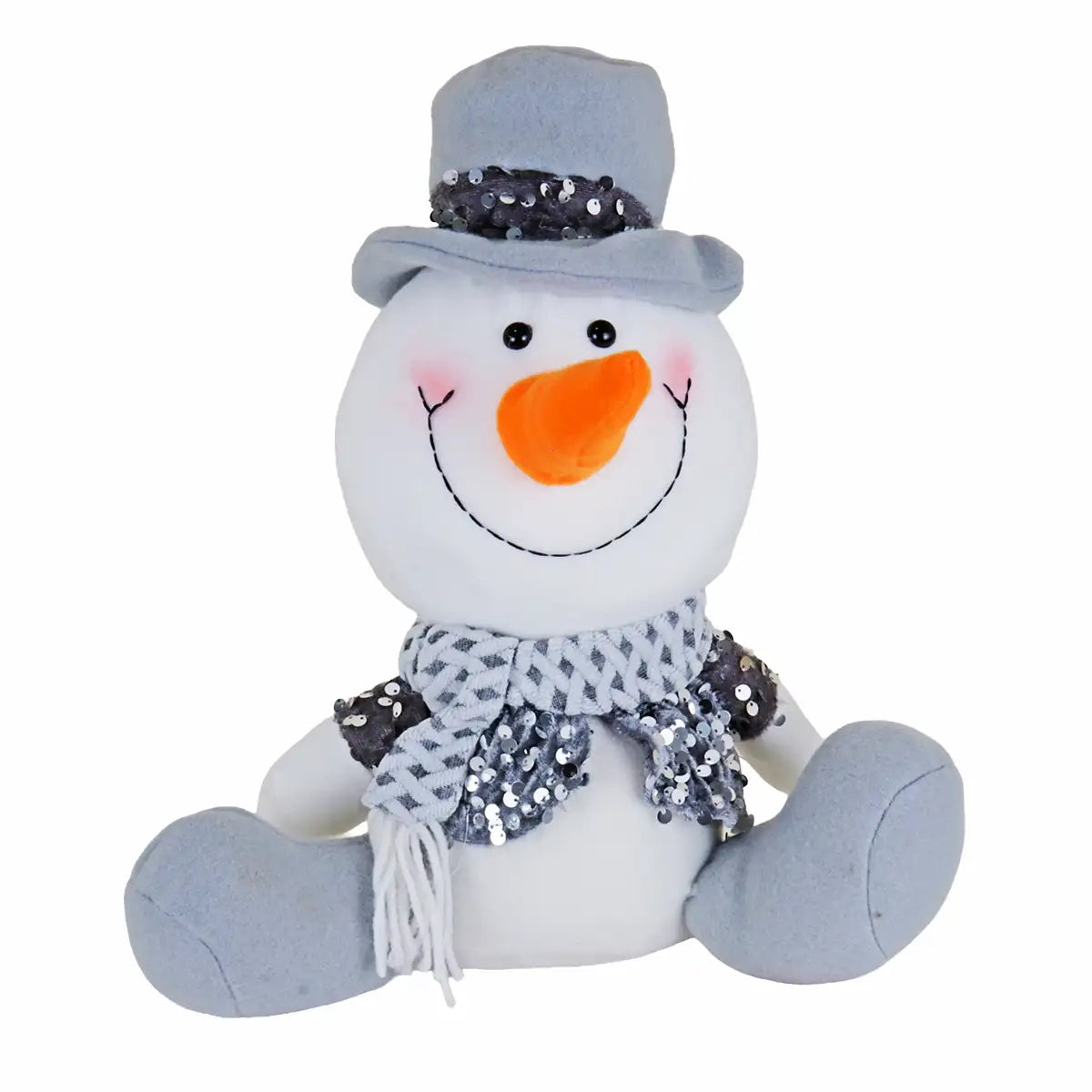 Snowman de Peluche, 40 cm, Color Plata