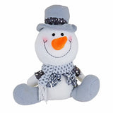 Snowman de Peluche, 40 cm, Color Plata