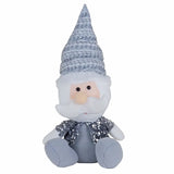 Santa Claus de Peluche, 40 cm, Color Plata