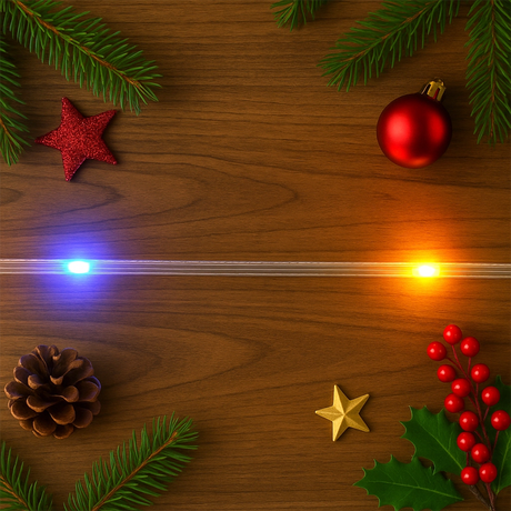 Cable Plano de Luces de Colores Navideñas