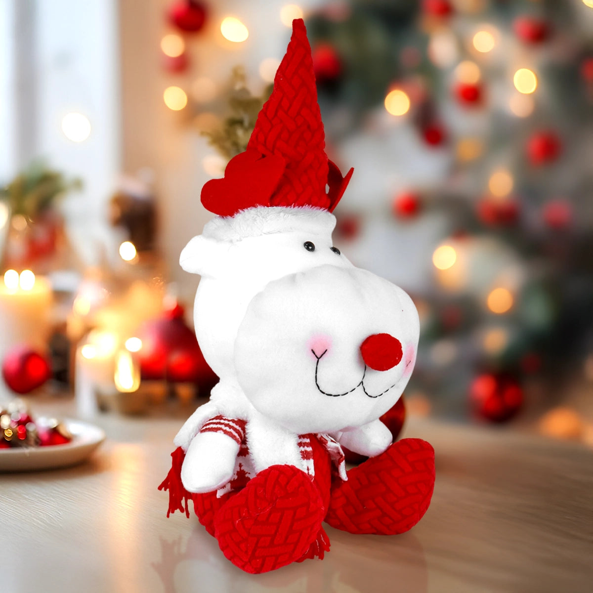 Reno de Peluche, 40 cm, Color Rojo