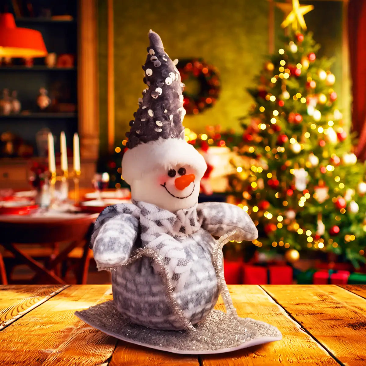 Peluche para Decoración, Muñeco de Nieve