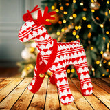 Peluche, Reno, Color Rojo y Blanco