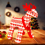 Peluche, Reno, Color Rojo y Blanco