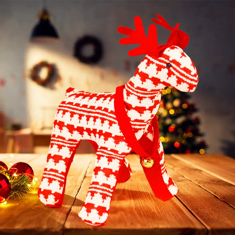 Peluche, Reno, Color Rojo y Blanco