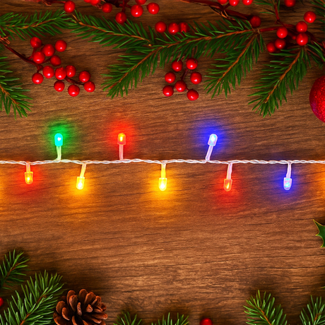 Serie de Luces LED Interconectables, Cable Transparente, Colores