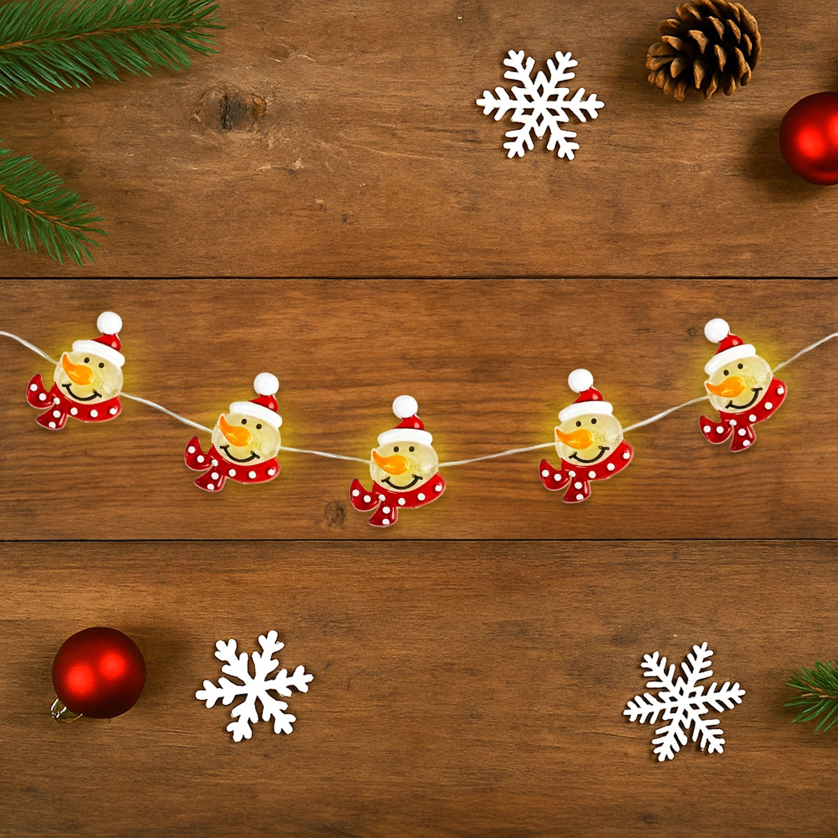 Serie de Luces LED, Muñeco de Nieve