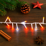 Serie de Luces LED Interconectables, Cable Transparente, 190 luces