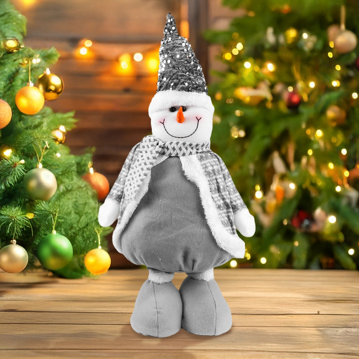 Muñeco de Nieve Expandible, Color Gris