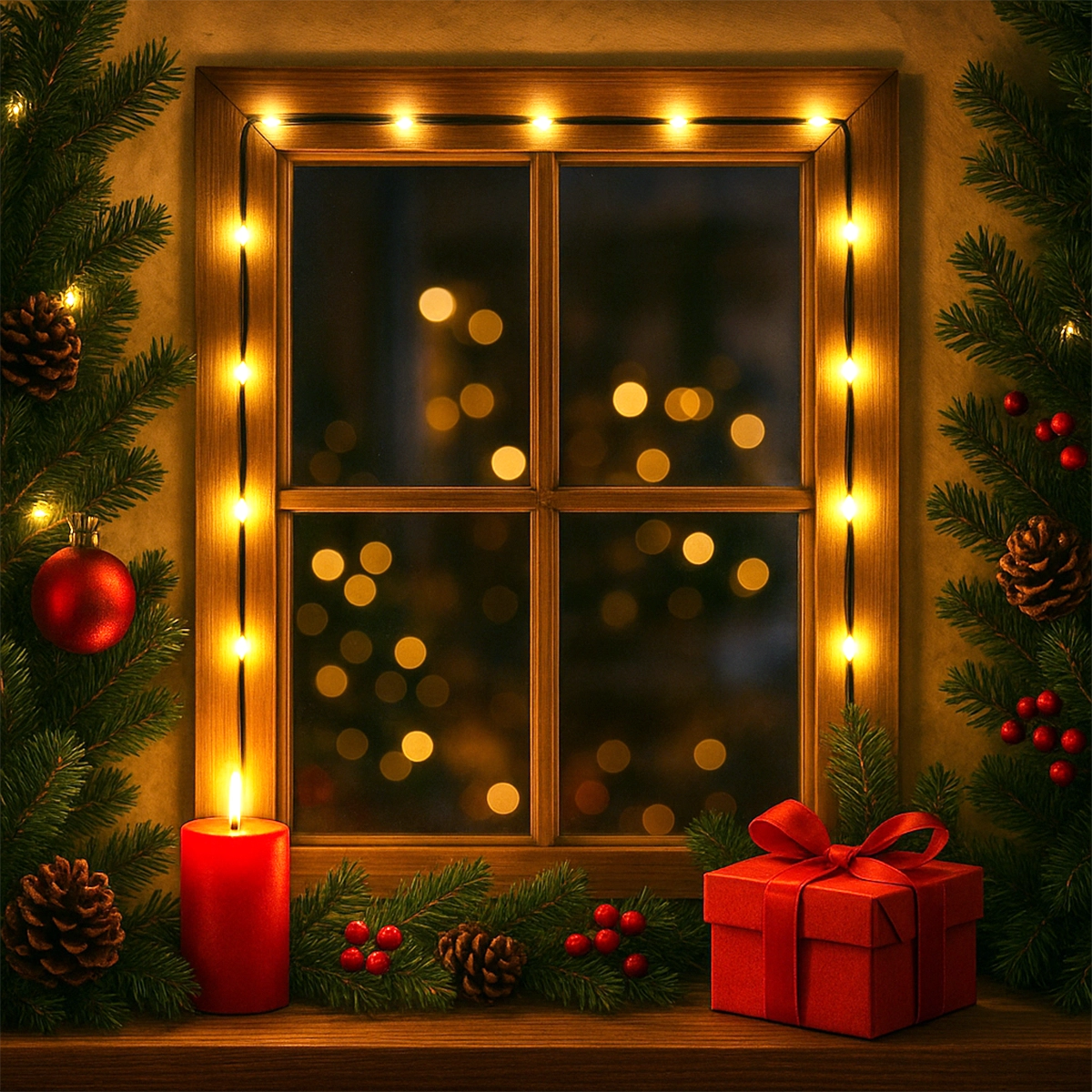 Serie de Luces LED Interconectables, Cable Verde, Cálidas