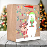 Bolsa de Regalo Navideña, Detalles Brillantes, Oso Polar
