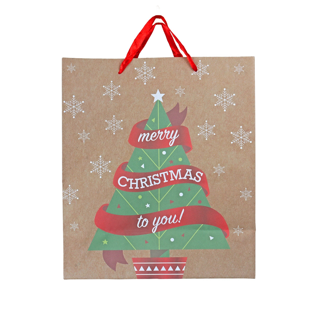 Bolsa de Regalo Navideña, Árbol, Acabado Brillante
