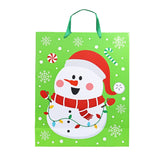Bolsa de Regalo Navideña, Muñeco de Nieve, Color Verde