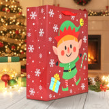 Bolsa de Regalo Navideña, Duende, Color Rojo