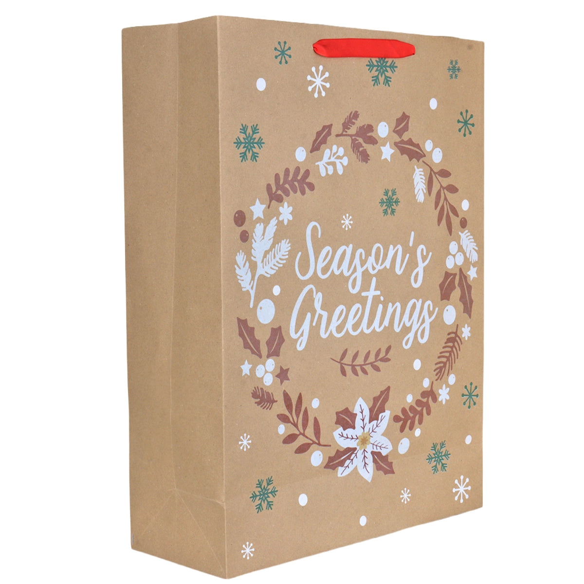 Bolsa de Regalo Navideña, Season's Greetings, Letras Brillantes