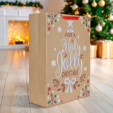 Bolsa de Regalo Navideña, Holy Jolly, Letras Brillantes