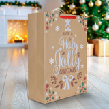 Bolsa de Regalo Navideña, Holy Jolly, Letras Brillantes