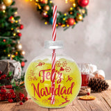 Esfera, Vaso de Plástico "Feliz Navidad"