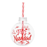 Esfera, Vaso de Plástico "Feliz Navidad"