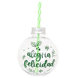 Esfera, Vaso de Plástico "Alegría, Felicidad"