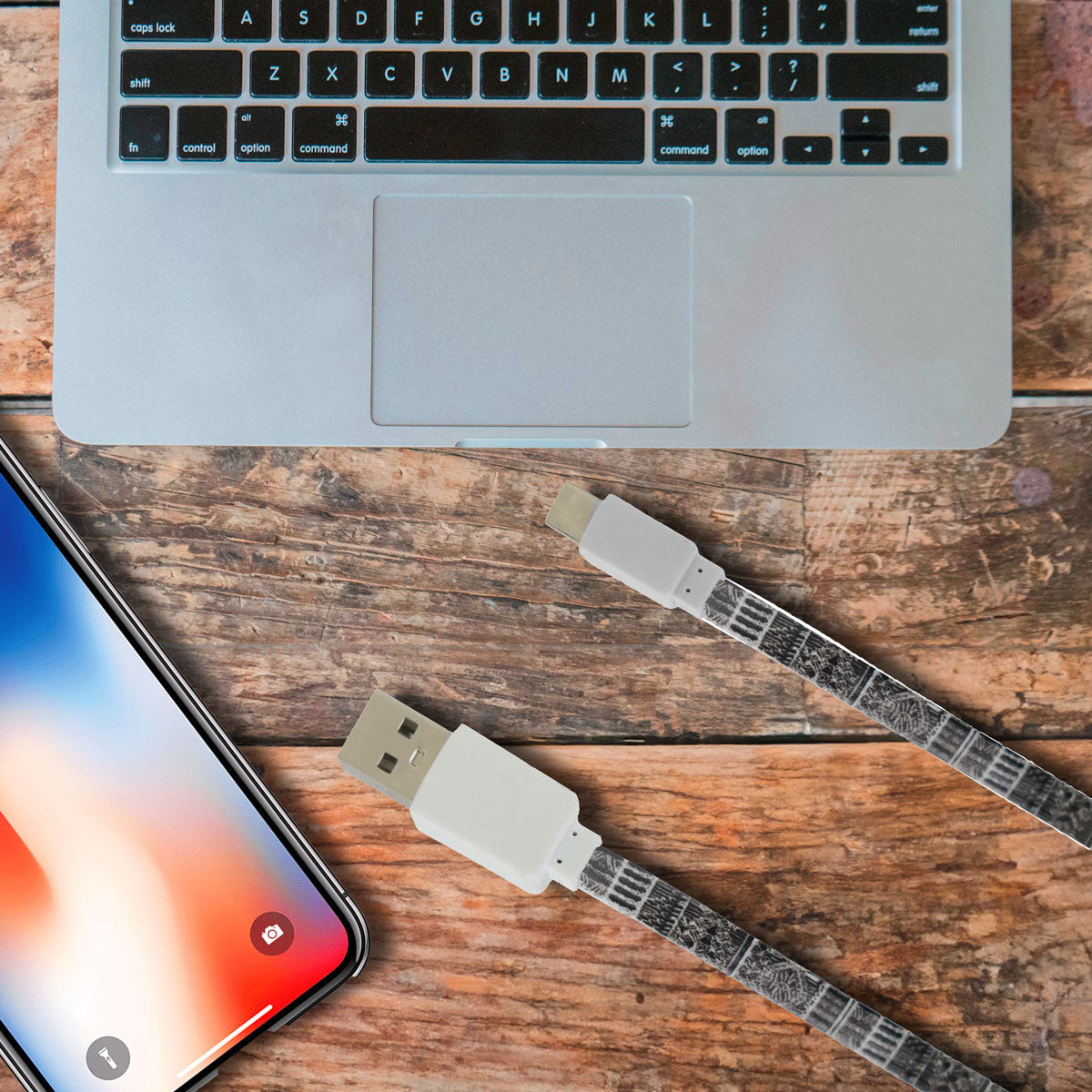 Cable USB Tipo C, Color Blanco