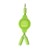 Divisor de Auriculares Retráctiles, ReTrak, Color Verde