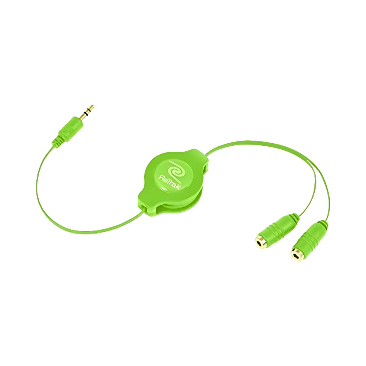 Divisor de Auriculares Retráctiles, ReTrak, Color Verde