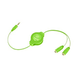 Divisor de Auriculares Retráctiles, ReTrak, Color Verde