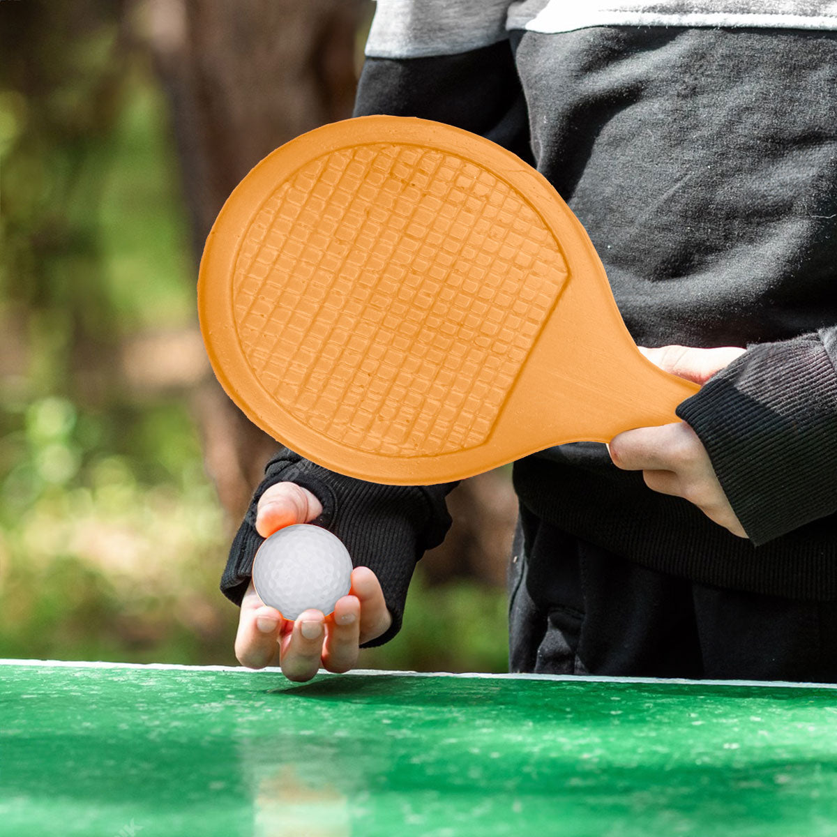 Set de Raquetas de Ping Pong con Pelotas, Color Amarillo y Beige, 4 pzas