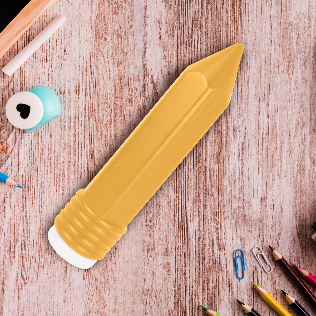 Lapicera de Plástico, Diseño Lápiz, Color Ambar