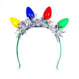 Diadema Navideña, Luces, Color Plata