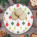 Plato de Plástico Navideño, Diseño Esferas