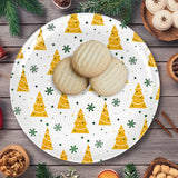 Plato de Plástico Navideño, Diseño Pino