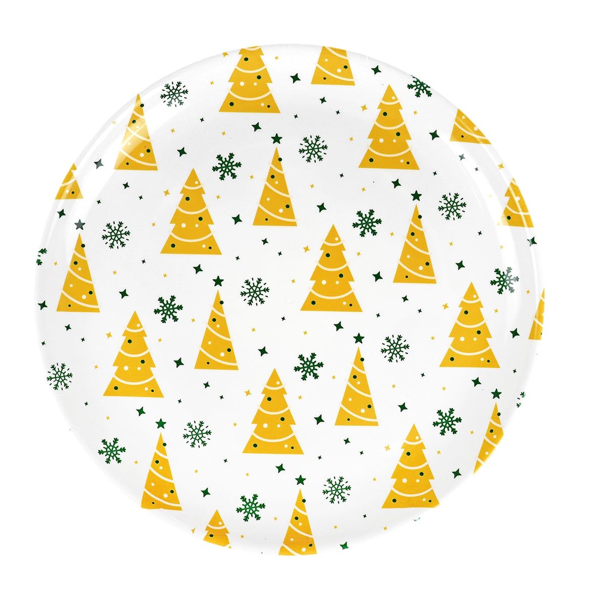 Plato de Plástico Navideño, Diseño Pino