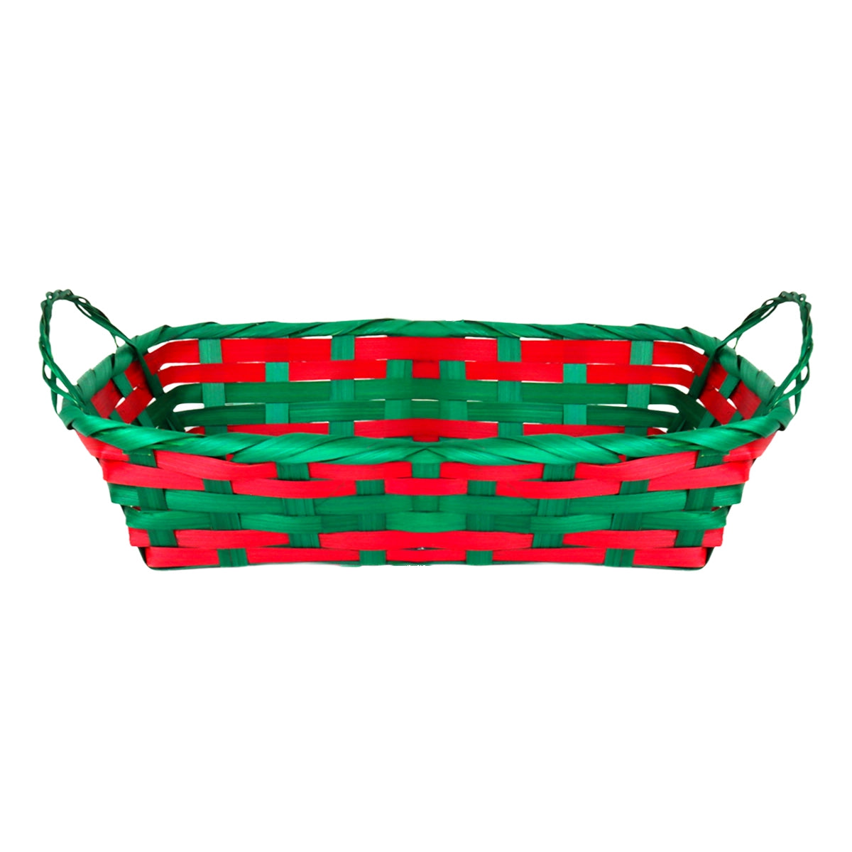 Canasta Navideña, Color Rojo y Verde