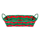 Canasta Navideña, Color Rojo y Verde