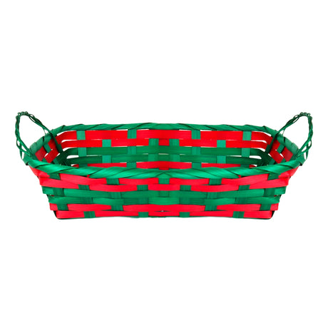 Canasta Navideña, Color Rojo y Verde
