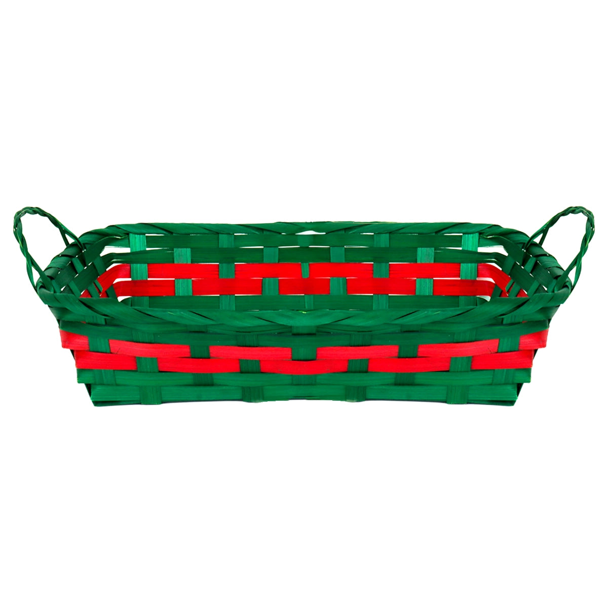 Canasta Navideña, Color Verde y Rojo