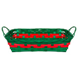 Canasta Navideña, Color Verde y Rojo