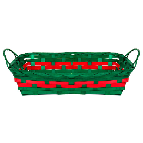 Canasta Navideña, Color Verde y Rojo