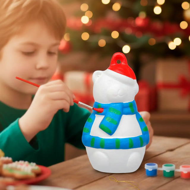 Juego Navideño de Pintura, Oso Polar