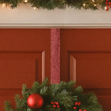 Gancho para Corona Navideña, Glitter, Color Rojo